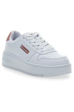 Sneakers Bianche con Lacci Rebound Platform Glitz-CHAMPION