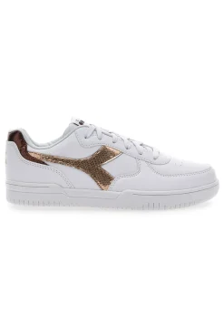 Sneakers Bianche con logo dorato RAPTOR LOW CRYSTAL WN-DIADORA Online