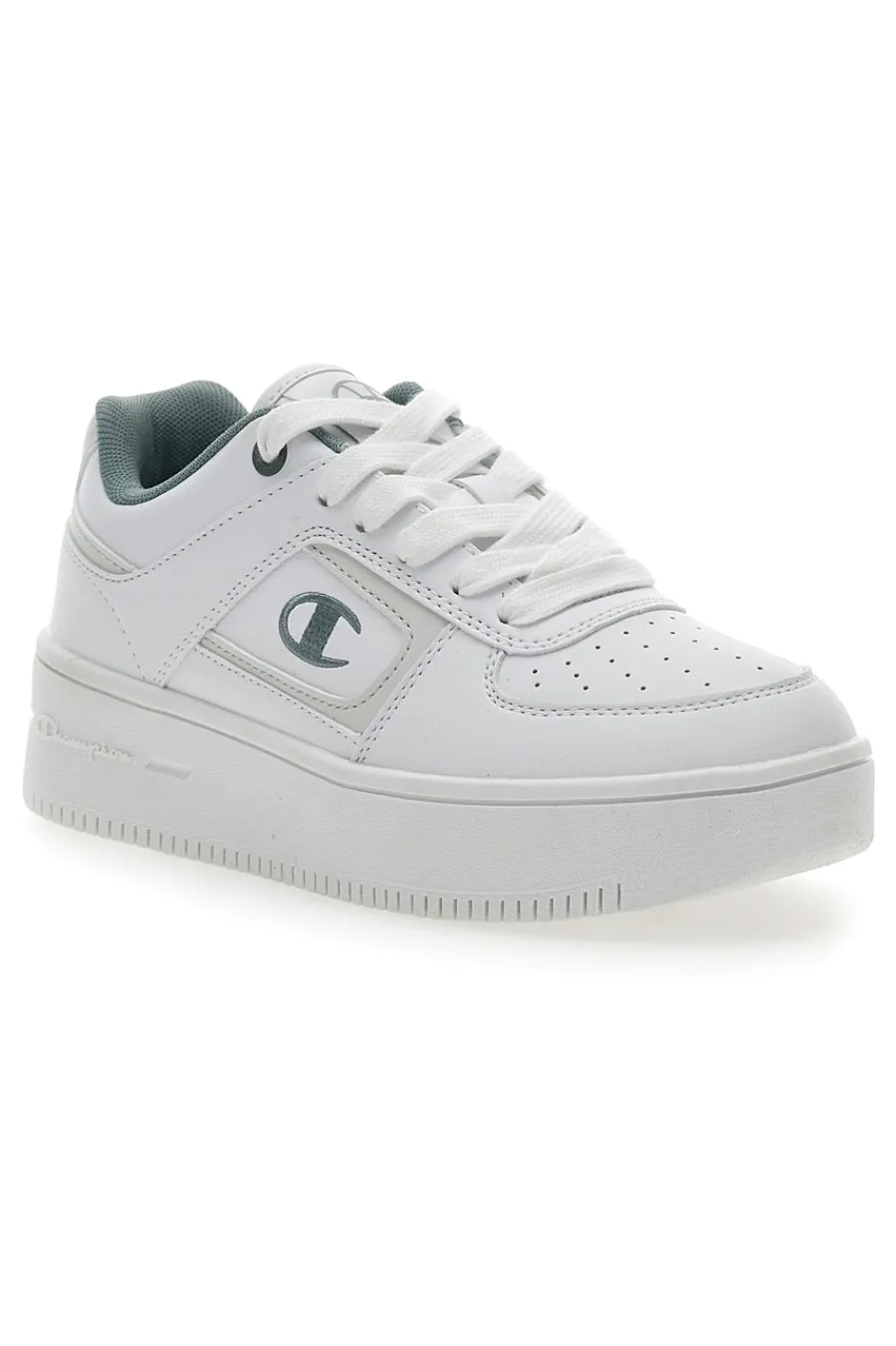 Sneakers Bianche Con Logo Laterale Foul Plat Element-CHAMPION Discount