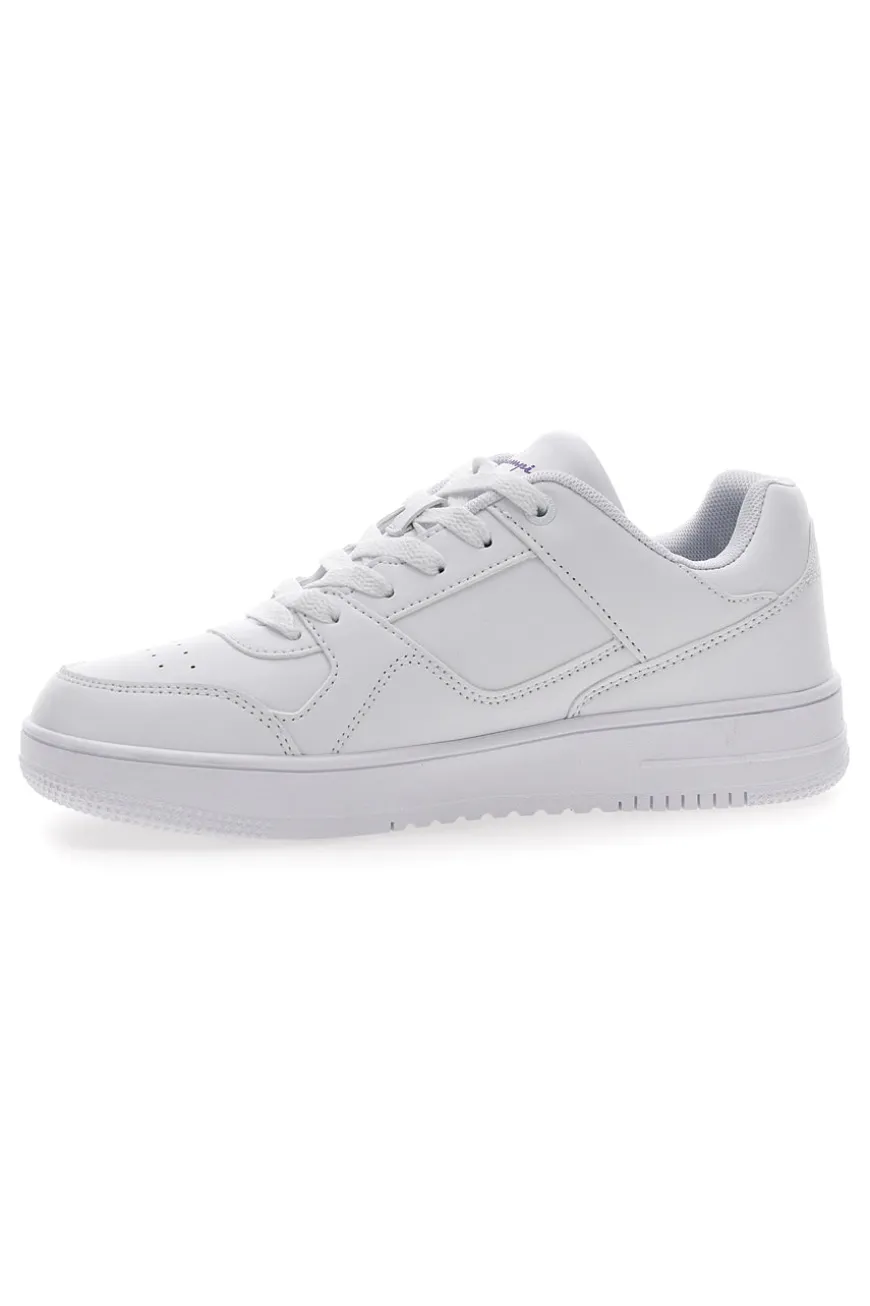 Sneakers Bianche Con Logo Laterale Champion Rebound Low