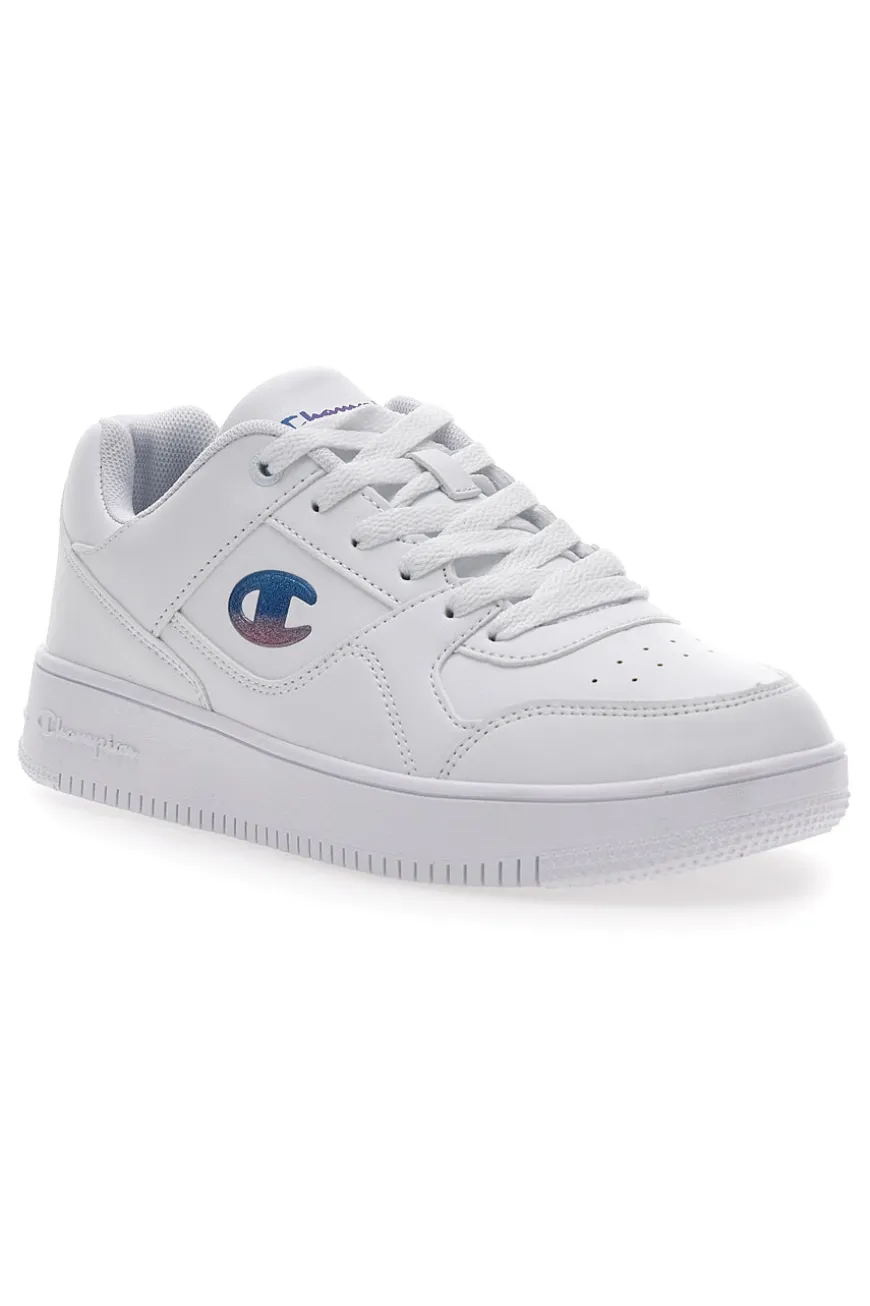 Sneakers Bianche Con Logo Laterale Champion Rebound Low