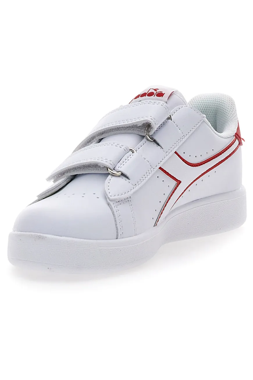 Sneakers bianche con logo rosso e velcro DIADORA GAME PS