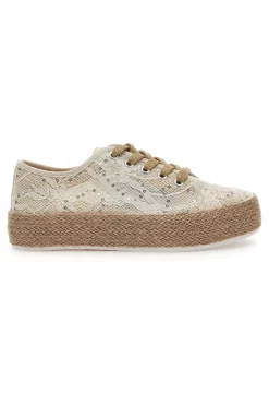 Sneakers bianche con paillettes e suola corda E128-ENERGY Best
