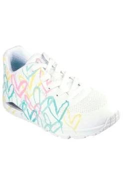 Sneakers bianche con stampa cuori termoreattiva Uno Changed Love-SKECHERS Best