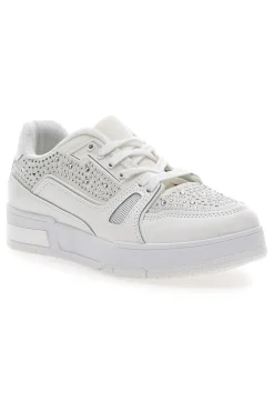 Sneakers Bianche con Strass Me & Me 820-ME u0026 ME Outlet