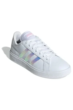 Sneakers bianche con strisce iridescenti in materie sintetiche Grand Court Base 2.0-ADIDAS Outlet
