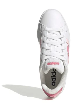 Sneakers bianche con strisce rosa sfumate in materiale sintetico Grand Court 3.0 J-ADIDAS Sale