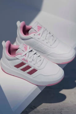 Sneakers bianche con strisce rosa metallizzate e suola antitraccia Tensaur Sport 3.0 K-ADIDAS