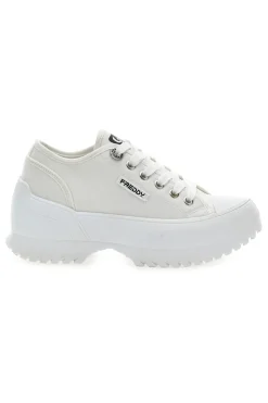 Sneakers Bianche Con Suola Platform Bianca FY7601-FREDDY Outlet