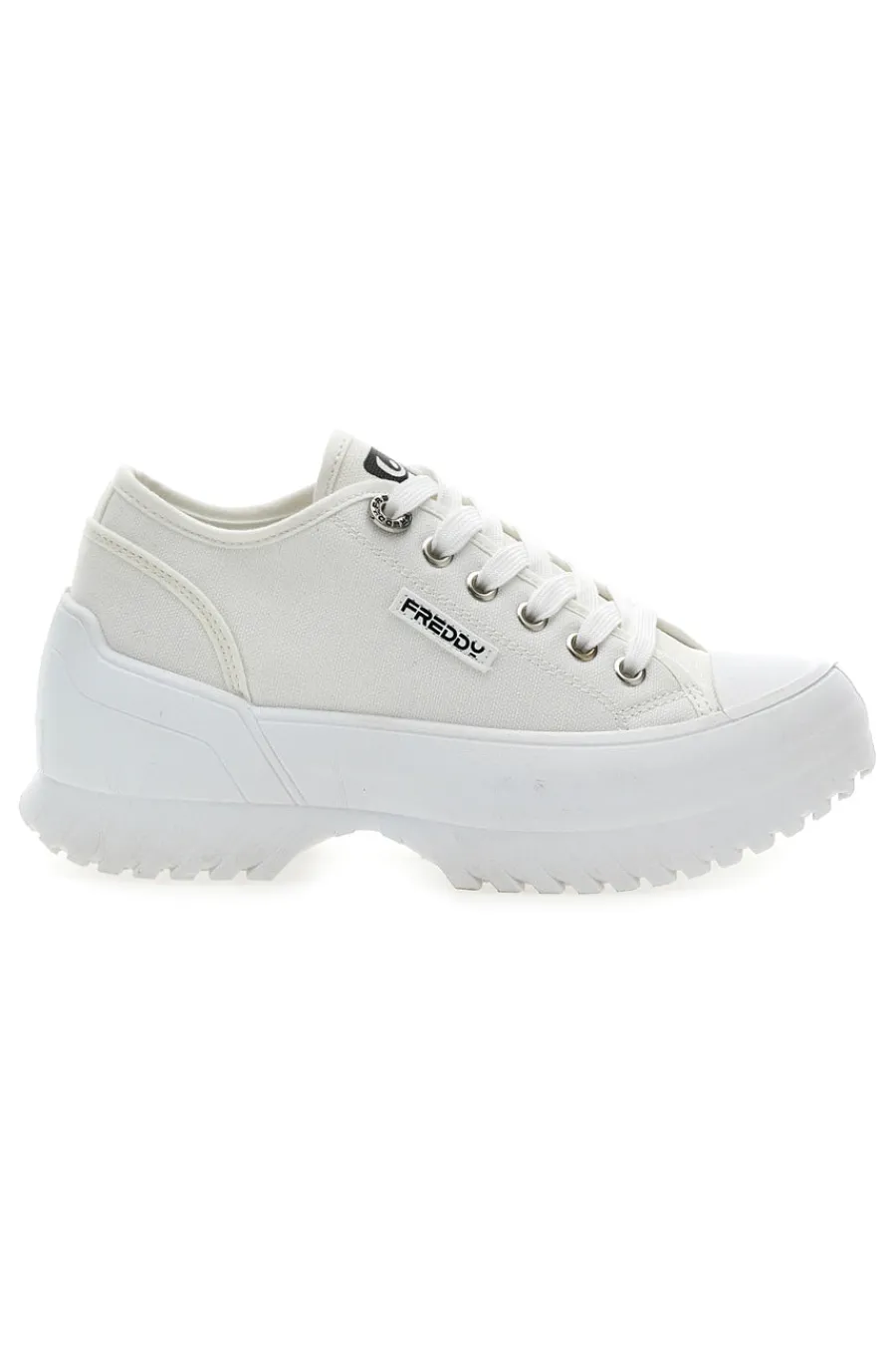 Sneakers Bianche Con Suola Platform Bianca FY7601-FREDDY Outlet