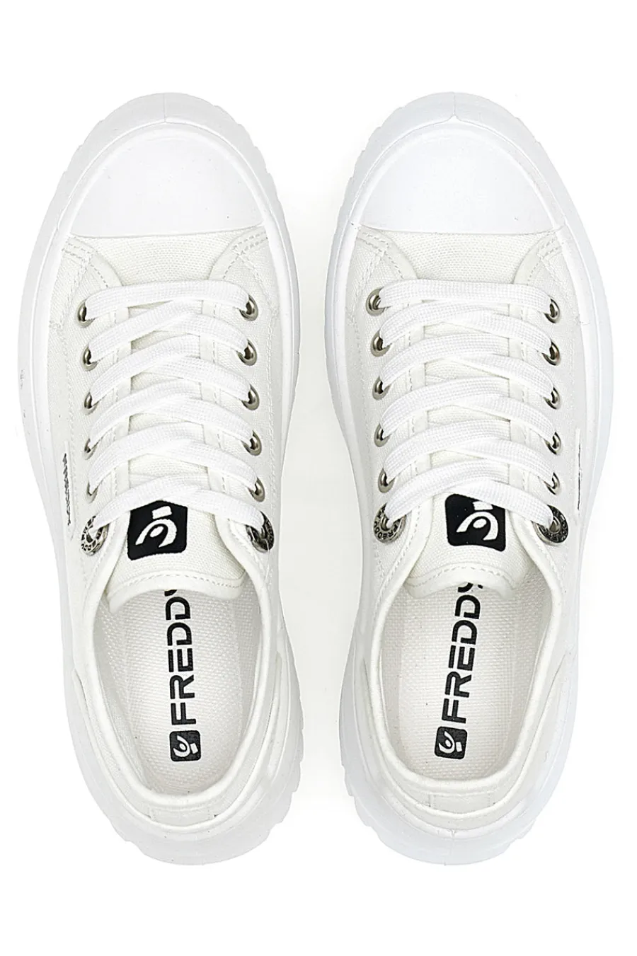 Sneakers Bianche Con Suola Platform Bianca FY7601-FREDDY Outlet