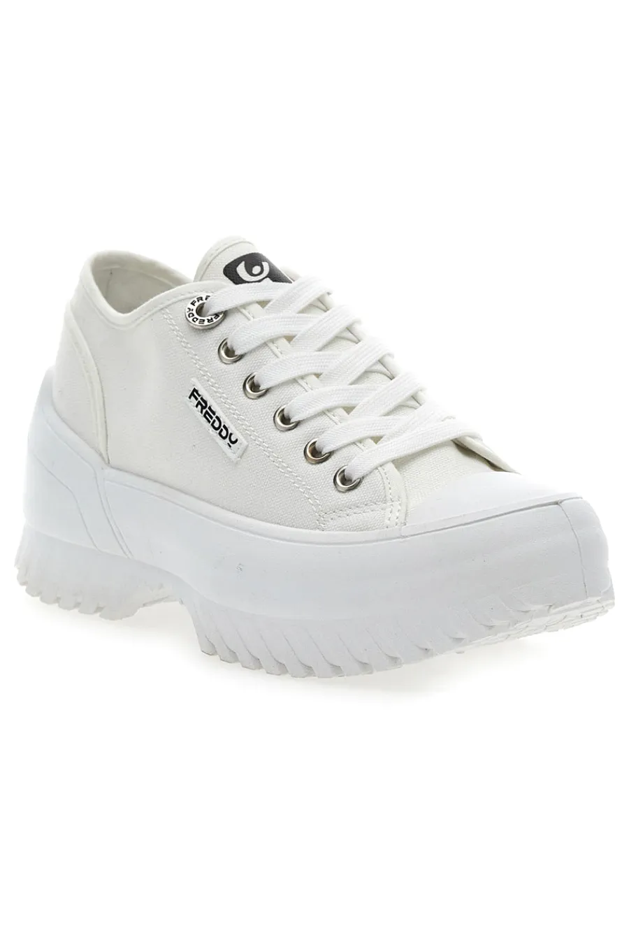 Sneakers Bianche Con Suola Platform Bianca FY7601-FREDDY Outlet