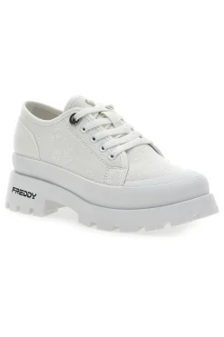 Sneakers Bianche Con Suola Platform Bianca FY7679-FREDDY Sale