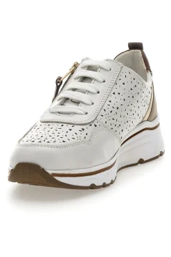 Sneakers Bianche con Tomaia in Pelle Traforata 21464GLAM-PRIMA RIGA Discount