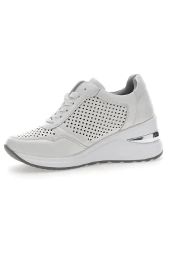 Sneakers bianche con zeppa traforate 137-MIO TEMPO Online