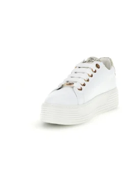 Sneakers bianche con zip laterale platform Burani 52031C755-MARIELLA BURANI Clearance
