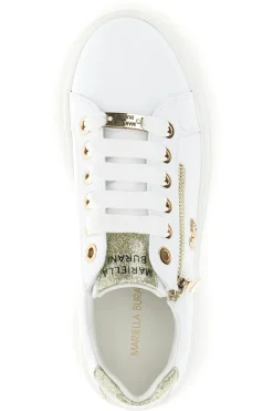 Sneakers bianche con zip laterale platform Burani 52031C755-MARIELLA BURANI Clearance