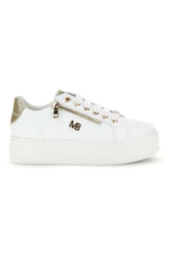 Sneakers bianche con zip laterale platform Burani 52031C755-MARIELLA BURANI Clearance