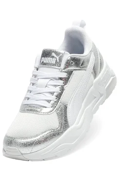 Sneakers bianche e argento in mesh Trinity 2 Lt Metallic Whisper-PUMA Discount