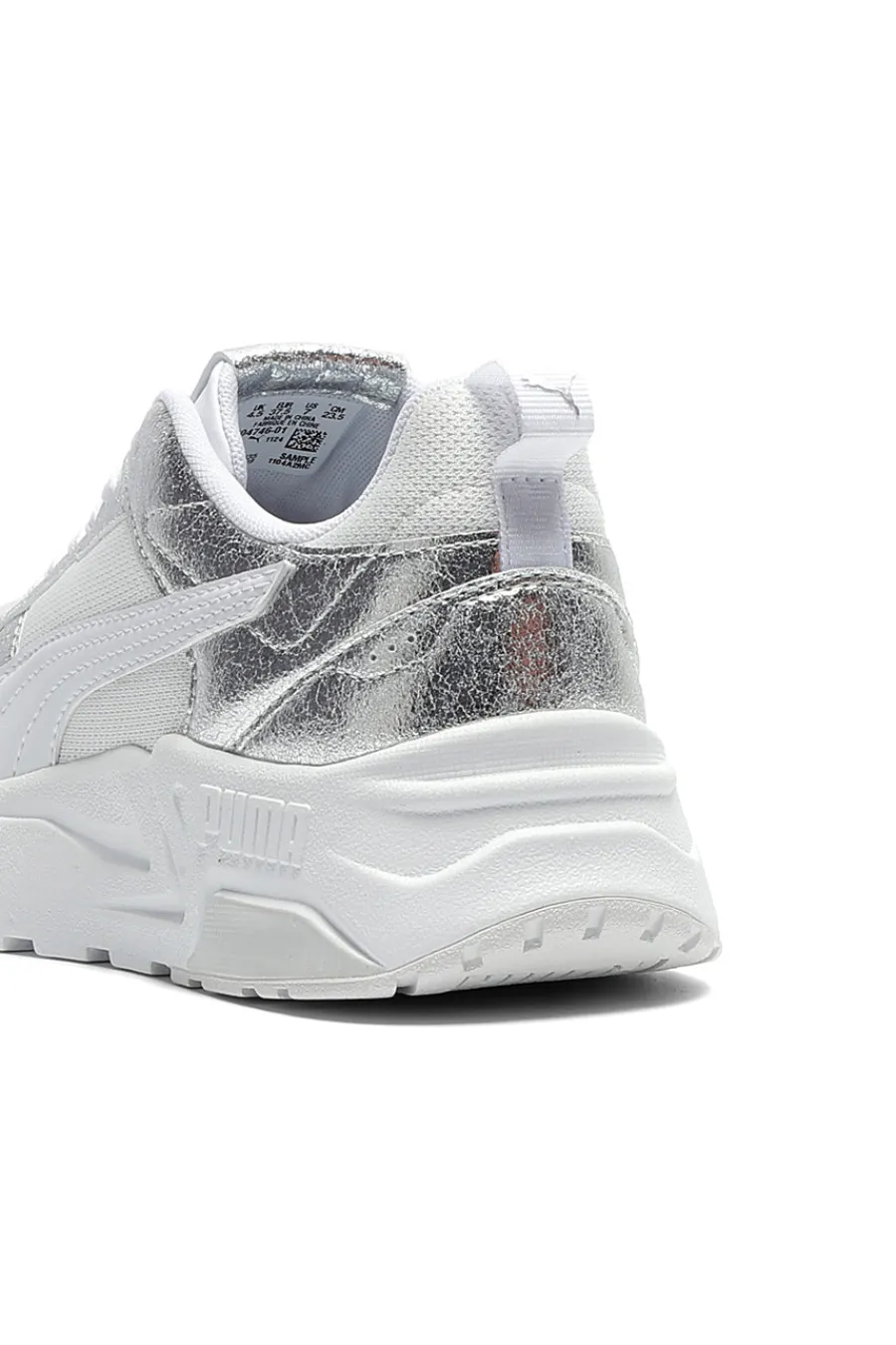 Sneakers bianche e argento in mesh Trinity 2 Lt Metallic Whisper-PUMA Discount
