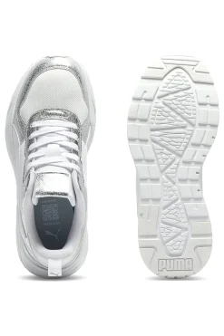Sneakers bianche e argento in mesh Trinity 2 Lt Metallic Whisper-PUMA Discount
