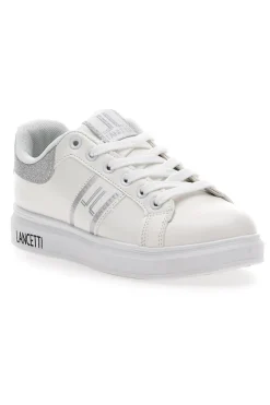 Sneakers Bianche e Argento 27-LANCETTI Discount
