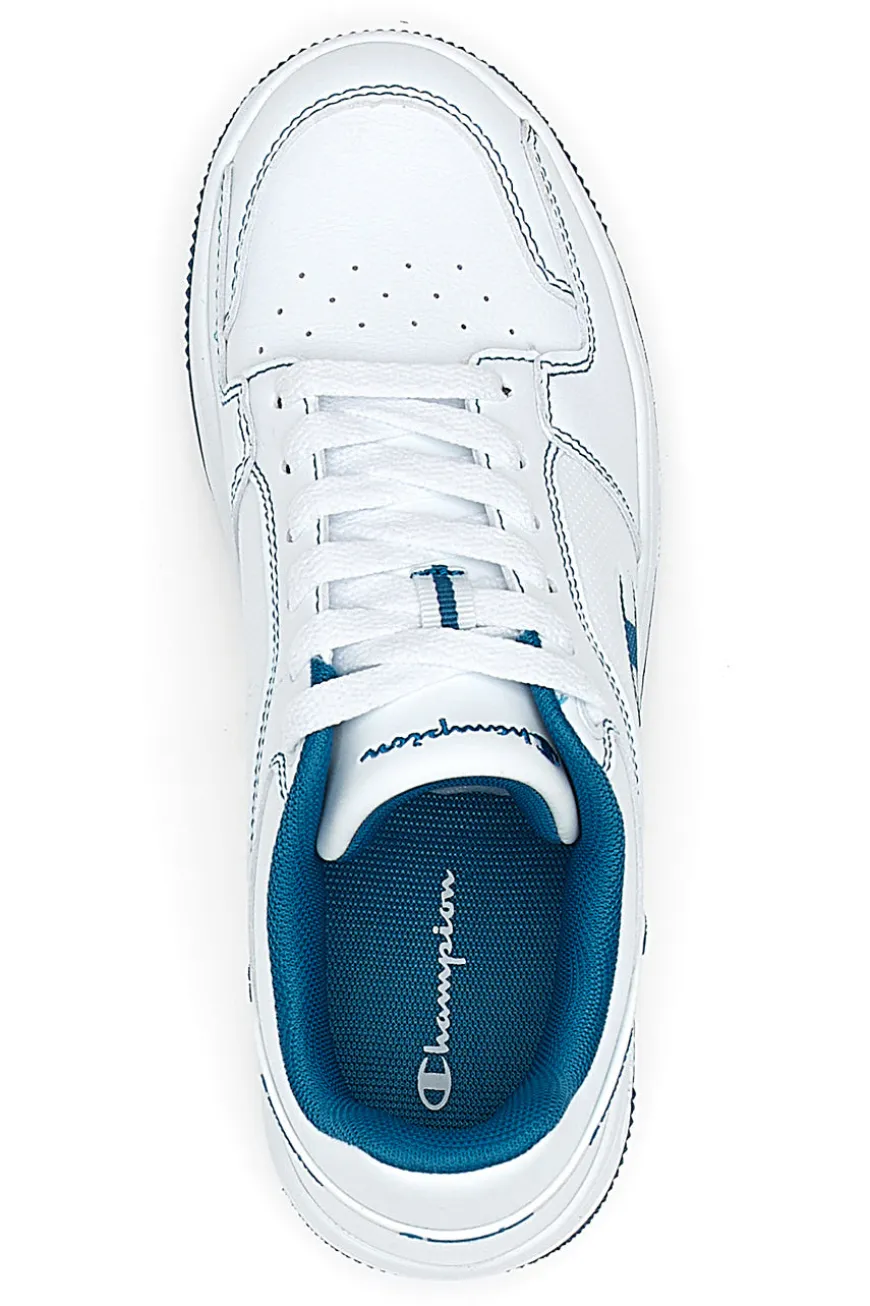 Sneakers Bianche e Azzurre Champion RD18 2 Low B Gs