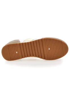 Sneakers Bianche e con Banda Laterale Oro 24250-TALEMI
