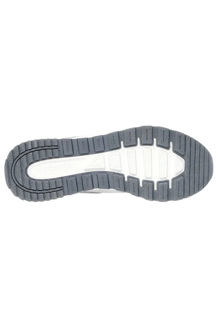 Sneakers bianche e grigie con Memory Foam Runway Posh Gal-SKECHERS