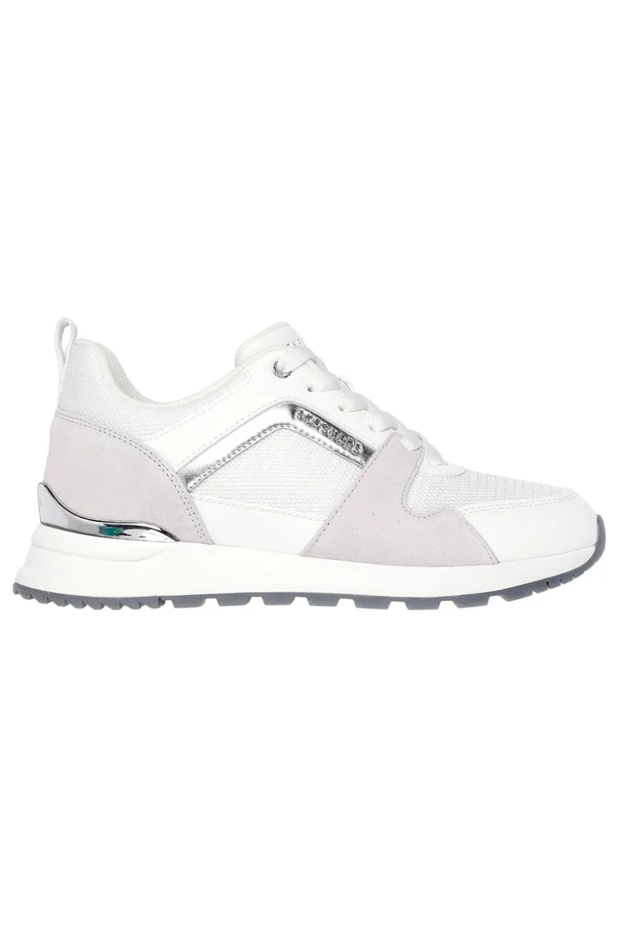 Sneakers bianche e grigie con Memory Foam Runway Posh Gal-SKECHERS