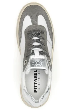 Sneakers bianche e grigie in pelle con dettagli argento Grace Made in Italy-PITTARELLO CAPSULE Discount