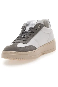 Sneakers bianche e grigie in pelle con dettagli argento Grace Made in Italy-PITTARELLO CAPSULE Discount