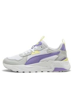 Sneakers bianche e lilla con inserti gialli in mesh e IMEVA Trinity Lite Jr-PUMA Best