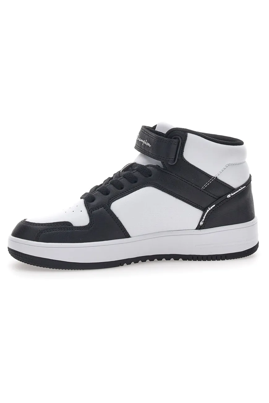 Sneakers Bianche e Nere Alte Champion Rebound 2.0 Mid B GS