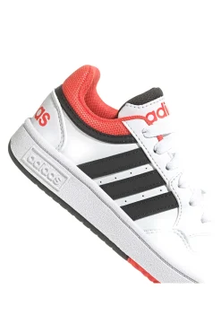 Sneakers bianche e nere basse Adidas Hoops 3.0 K