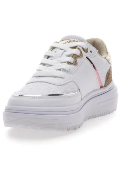 Sneakers Bianche e Oro Soprani City Pu Mirror Glitter-SOLO SOPRANI Hot