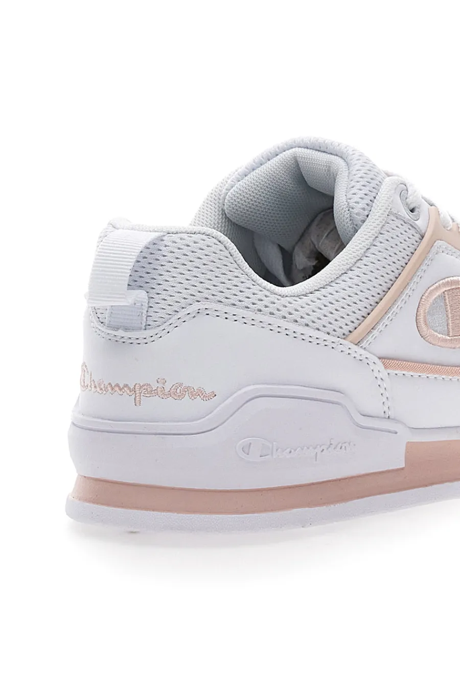 Sneakers Bianche e Rosa 3 Point Low-CHAMPION Discount