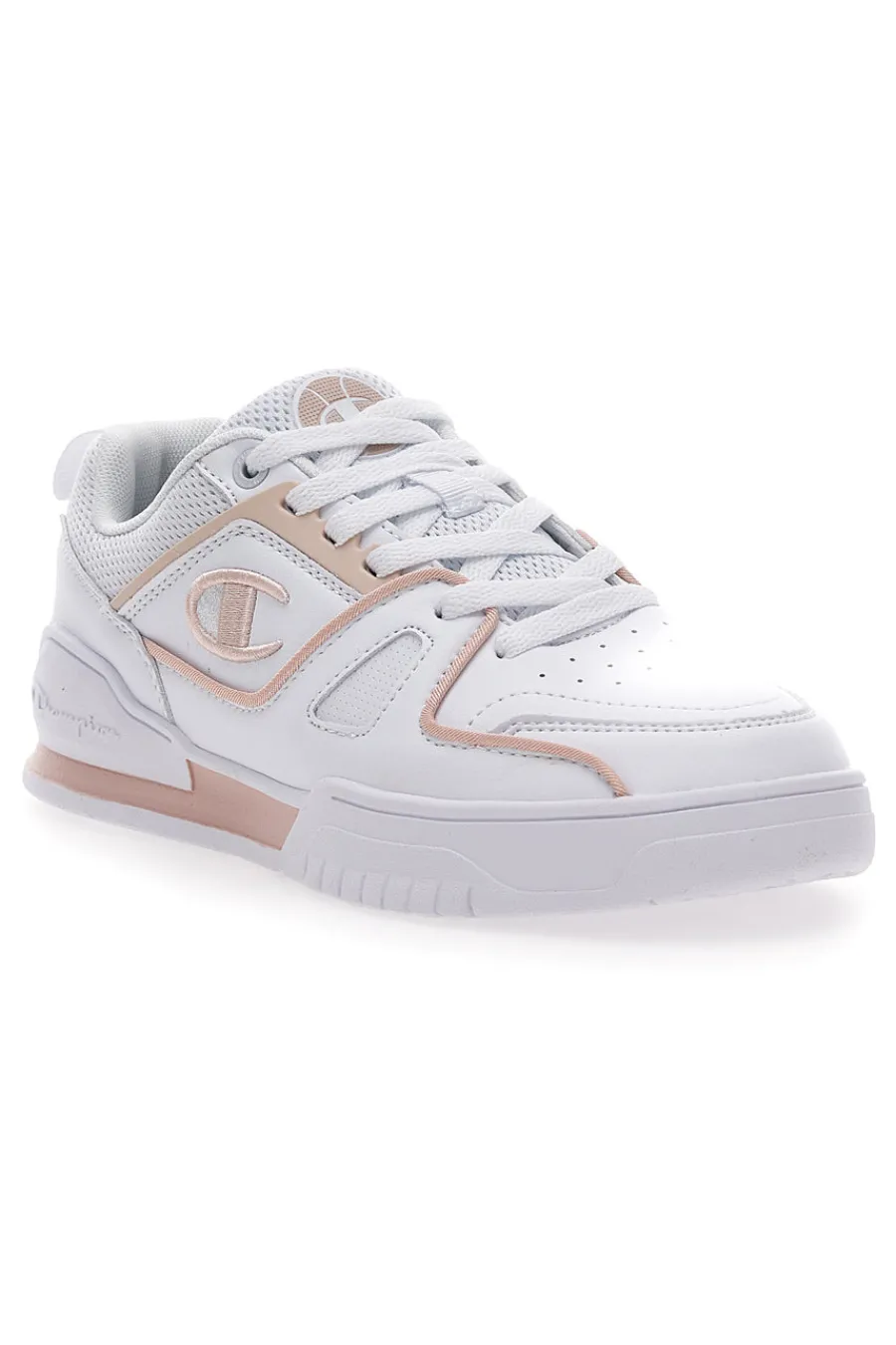 Sneakers Bianche e Rosa 3 Point Low-CHAMPION Discount