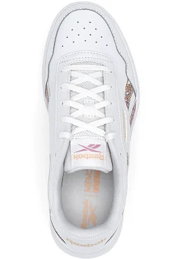 Sneakers Bianche e Rosa Con Brillantini Court Advance-REEBOK Clearance