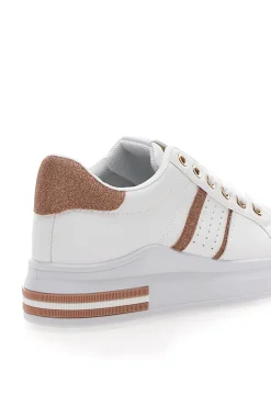 Sneakers bianche e rosa con lacci CAFE' COST BK2450-CAFÈ COST Sale