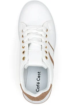 Sneakers bianche e rosa con lacci CAFE' COST BK2450-CAFÈ COST Sale