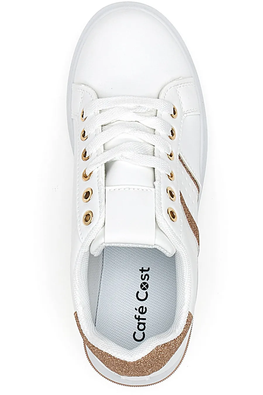 Sneakers bianche e rosa con lacci CAFE' COST BK2450-CAFÈ COST Sale
