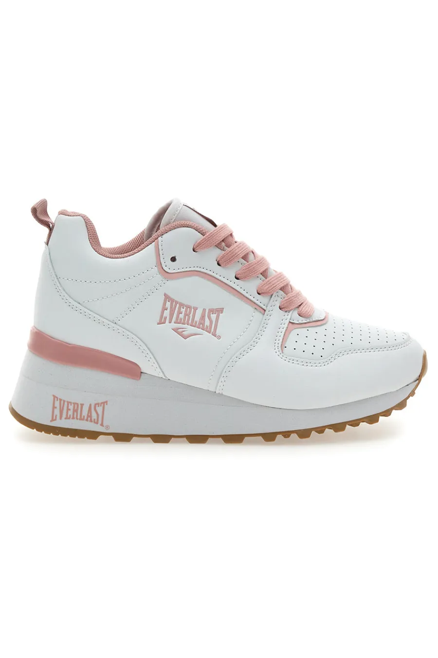 Sneakers Bianche e Rosa Con Platform Ev129-EVERLAST