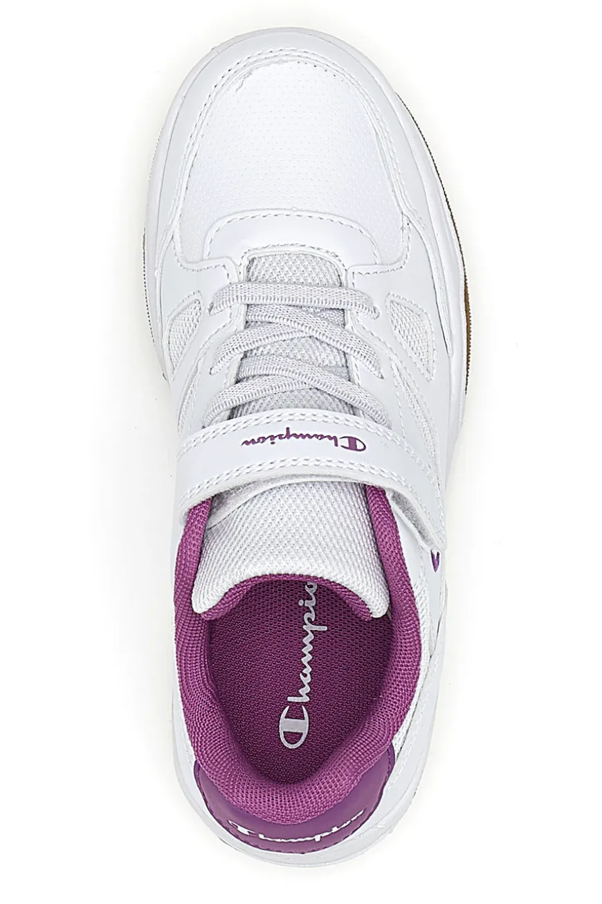 Sneakers Bianche e Rosa Con Strappo in Velcro Champion CLY 87 G PS