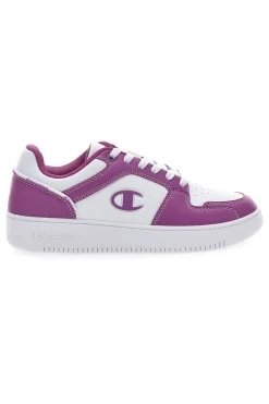 Sneakers Bianche e Viola Con Logo Laterale RD18 2 LOW-CHAMPION Sale