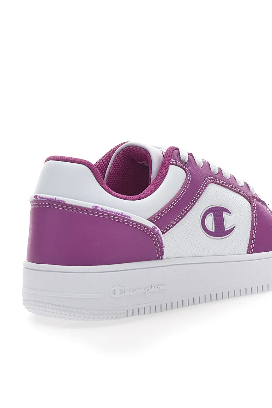 Sneakers Bianche e Viola Con Logo Laterale RD18 2 LOW-CHAMPION Sale