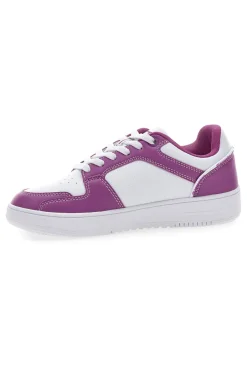 Sneakers Bianche e Viola Con Logo Laterale RD18 2 LOW-CHAMPION Sale