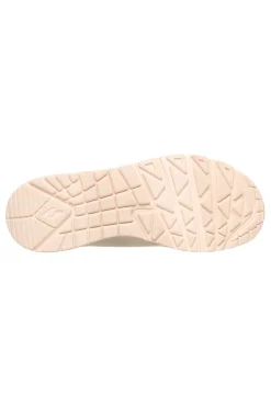 Sneakers bianche fantasia floreale con suola ad aria e lacci fissi Uno Safari Time-SKECHERS