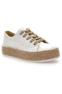 Sneakers bianche in crochet con suola in corda E126-ENERGY Discount