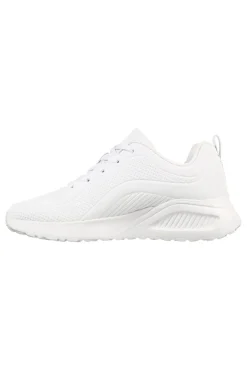 Sneakers bianche in duraleather con soletta memory foam BOBS Buno How Sweet-SKECHERS Sale